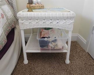 2 of 2 Wicker Nightstands