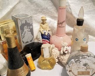 Vintage Jergens Lotion Container & Vintage Avon Bottles