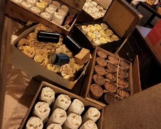 Antique Phonograph Music Wax Cylinder Tubes (boxes and boxes)