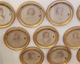Crayon Portraits by Samuel Worcester Rowse (illustrator for Ralph Waldo Emerson and Henry David Thoreau)