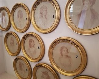 Crayon Portraits by Samuel Worcester Rowse (illustrator for Ralph Waldo Emerson and Henry David Thoreau)