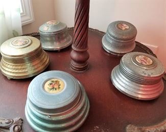 Vintage Music Boxes (Possible Candy Dish)