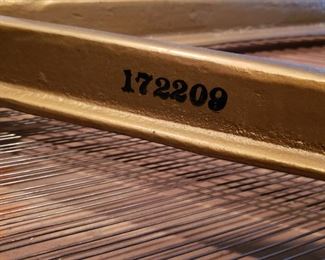 Serial number of piano
