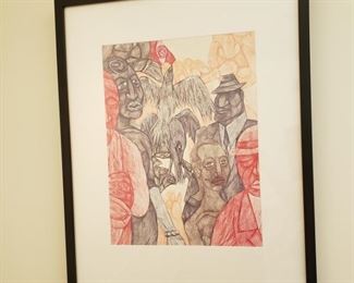 Jazz and the Ladies 2001, ink and white out poster board, artist unknown