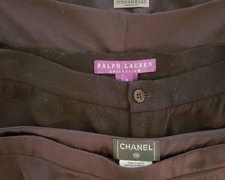 Brunello Cucinelli, Ralph Lauren purple label and Chanel ladies slacks in size 4