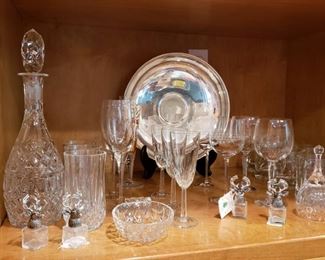 Many pieces of glassware