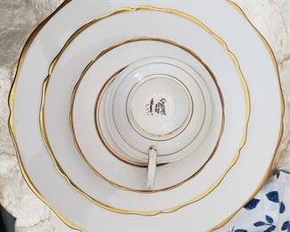 Grosvenor gold rimmed china "Classic"