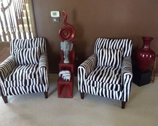 Zebra Upholstered Chairs