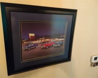 Ted's Drive In Limited Edition Print featuring 1960's Muscle Cars