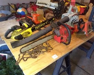 Chainsaws leaf blowers garden power tools