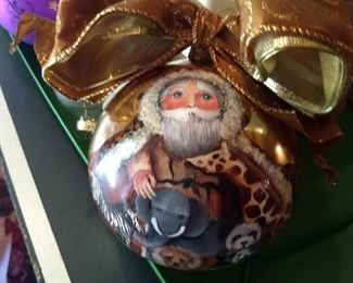 Hand painted Christmas ornaments by Sue Taylor