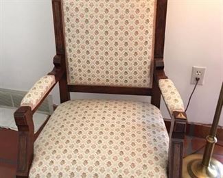 Family note says this chair belong to Buffalo Bill.  Of course it has not been authenticated, just notes.