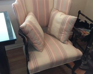 antique, reupolstered chair