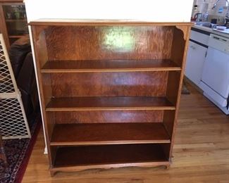 oak bookcase with adjustable shelves