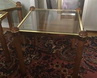 one of stackable glass end tables