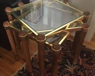 stackable glass end tables