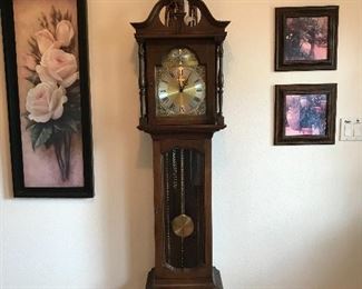 Howard Miller Grandmother Clock 72 t x 15.5 w x 10 d
