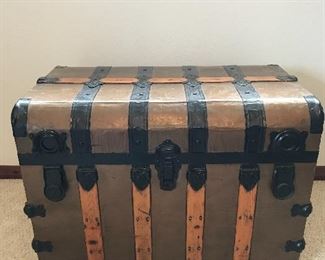 Antique footlocker