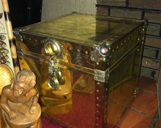Locking brass box