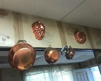 Copper pots and molds