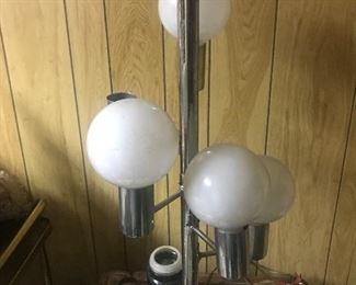 Chrome globe lamp