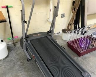 Pro-Form Crosswalk 325 Treadmill.  Space-saver -- easier to move than your average treadmill.