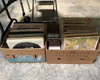 Large collection of vinyl records, mostly classical.