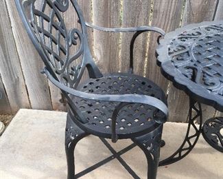 Metal patio set