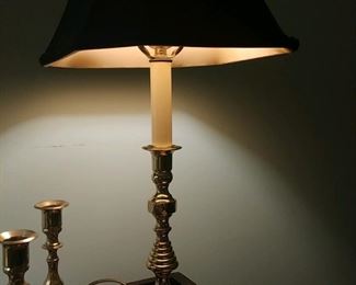 good selection of beautiful brass lamps