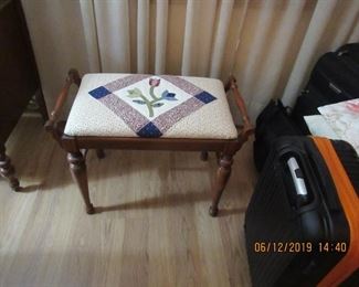 ASKING $500.00 FOR ALL 3 PIECE ANTIQUE BEDROOM SET, DRESSING TABLE WITH STOOL, TALLBOY DRESSER, AND LADIES DRESSER WITH MIRROR