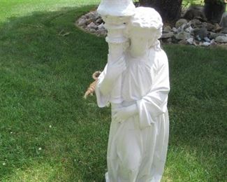 $40.00 PLASTER STATUE COULD USE A PLANT OR A CANDLE ASKING $40.00