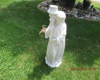 $40.00 PLASTER STATUE COULD USE A PLANT OR A CANDLE ASKING $40.00