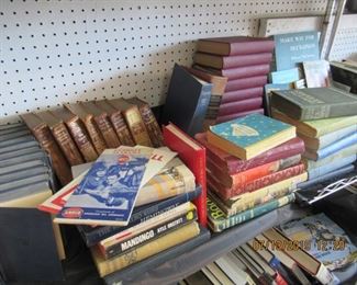 OUR BOOKS COVER A VERY LARGE AREA OF THE WALL, LEATHER, FIRST PRINTING, ANTIQUE, COLLECTIBLE PRICING BOOKS, BOOKS ON FAMOUS ARTISTS, CHILDREN BOOKS, MANY MANY MORE PRICING WELL, COME AND SEE