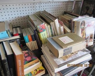 OUR BOOKS COVER A VERY LARGE AREA OF THE WALL, LEATHER, FIRST PRINTING, ANTIQUE, COLLECTIBLE PRICING BOOKS, BOOKS ON FAMOUS ARTISTS, CHILDREN BOOKS, MANY MANY MORE PRICING WELL, COME AND SEE