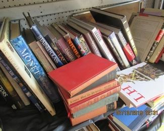 OUR BOOKS COVER A VERY LARGE AREA OF THE WALL, LEATHER, FIRST PRINTING, ANTIQUE, COLLECTIBLE PRICING BOOKS, BOOKS ON FAMOUS ARTISTS, CHILDREN BOOKS, MANY MANY MORE PRICING WELL, COME AND SEE