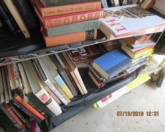 OUR BOOKS COVER A VERY LARGE AREA OF THE WALL, LEATHER, FIRST PRINTING, ANTIQUE, COLLECTIBLE PRICING BOOKS, BOOKS ON FAMOUS ARTISTS, CHILDREN BOOKS, MANY MANY MORE PRICING WELL, COME AND SEE