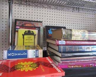 OUR BOOKS COVER A VERY LARGE AREA OF THE WALL, LEATHER, FIRST PRINTING, ANTIQUE, COLLECTIBLE PRICING BOOKS, BOOKS ON FAMOUS ARTISTS, CHILDREN BOOKS, MANY MANY MORE PRICING WELL, COME AND SEE