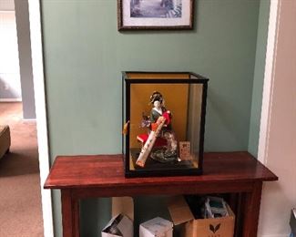 Beautiful Japanese doll and sofa table