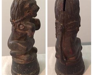 Cast Iron Figural Lion Bank