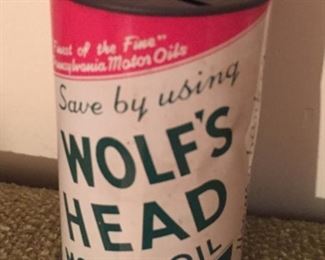 Wolf's Head Motor Oil Tin Bank