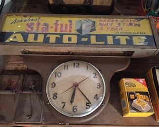 Old Auto'-Lite Battery Advertising Clock