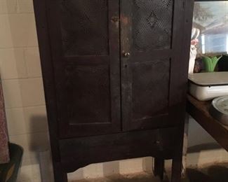 Old Punch Tin Pie Safe