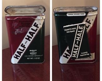 Half and Half Tobacco Tins
