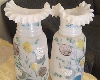 Ruffle Edge Glass Vases