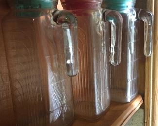 Vintage Glass Refrigerator Pitchers