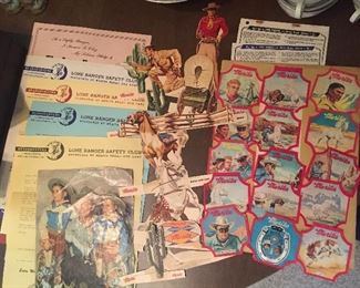 1940's/50's Merita Bread Lone Ranger Premiums and Safety Club Collectibles
