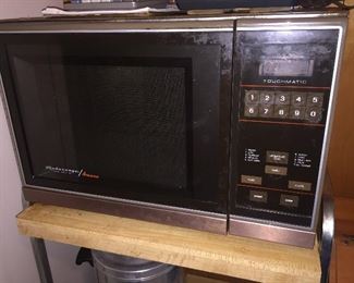 Amana Radarange Microwave and Cart