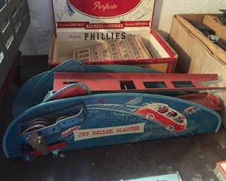 Tin Lithograph Jet Roller Coaster Toy