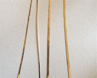 Assorted 14 K Gold Necklaces