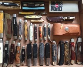 Assorted Pocket Knives(Queen, Case, Swiss Army, Cattaraugus and more)